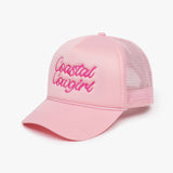 David And Young - WESTERN Coastal Cowgirl Embroidery Mesh Back Trucker