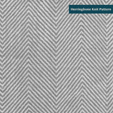 Herringbone Knit Fringe Throw Blanket