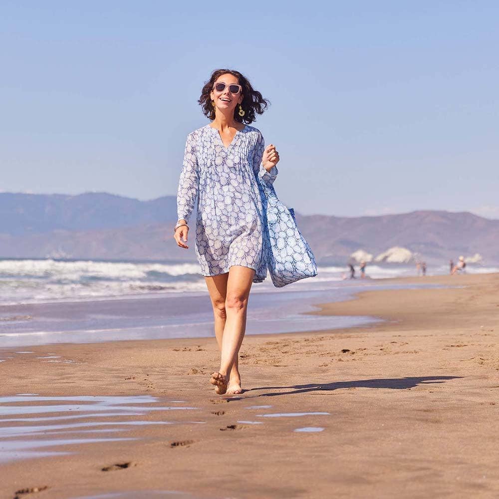 rockflowerpaper - CORAL GARDEN Pintuck Beach Coverup