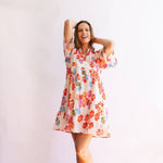 Sunshine Tienda - Rainbow Flower Bondi Dress