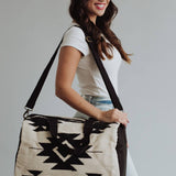 Panache Apparel Co. - Cream & Black Aztec Duffel