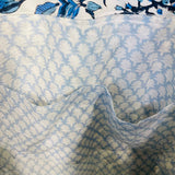 Anju Jewelry - Handcrafted Canvas Bag with Block-Printed Azure Canopy