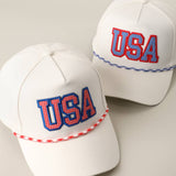 Fashion City - USA Patch Rope Trucker Hat