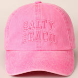 Fashion City - Salty Beach Text Embroidery Baseball Cap