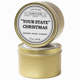 Clark & June Candle Co. - Christmas  in Red Bank 8oz Holiday Candle Tin