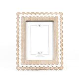 Adams & Co. - 11844 - 8x10x1 wood photo frame (SCALLOP) ntrl/wh (5x7) pic