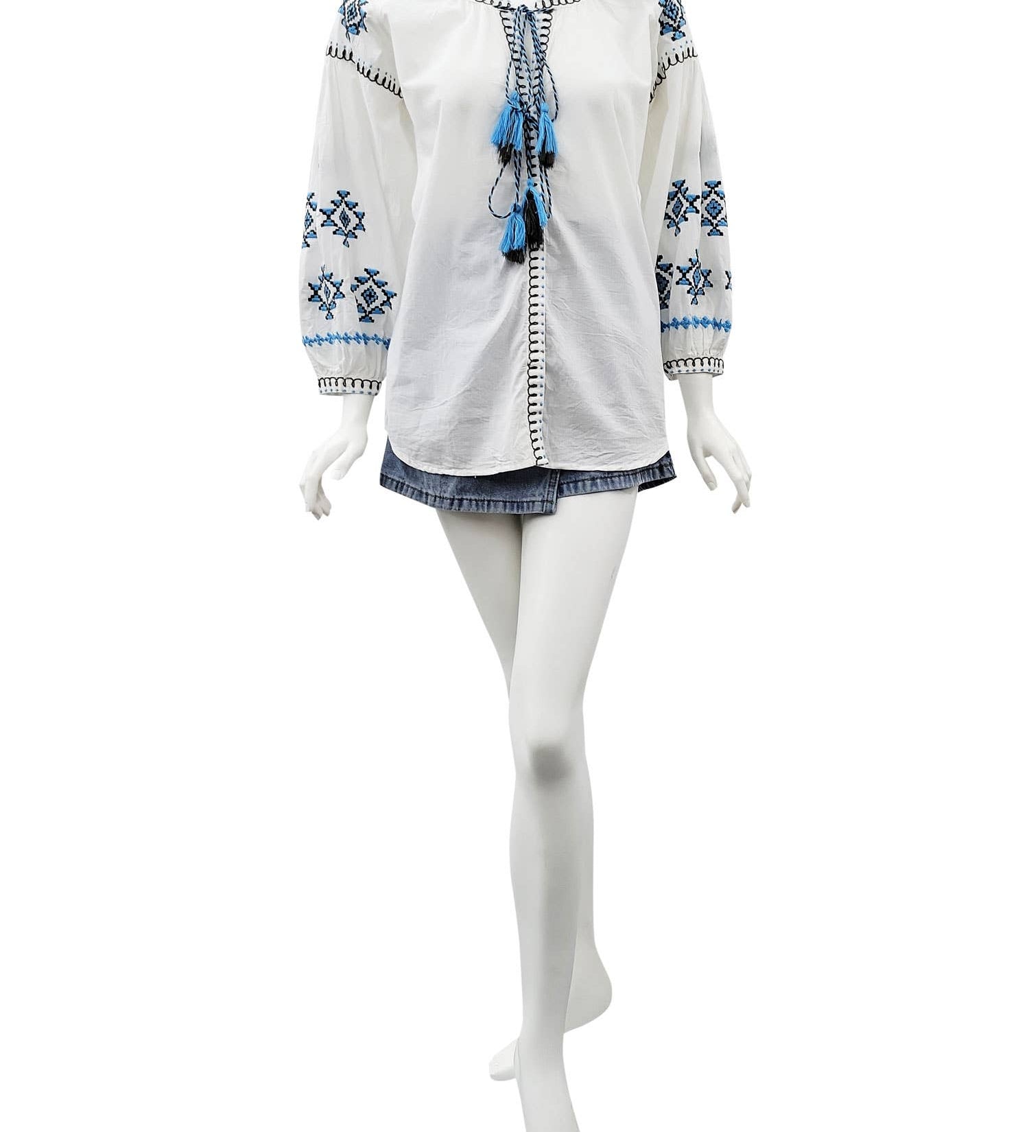 Ingrid White Embroidered Top