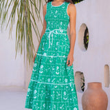 Strut & Bolt - Floral Print Smocked Midi Dress