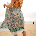 Boho-Eclectica - Block Print Cotton Sarong - Floral Print