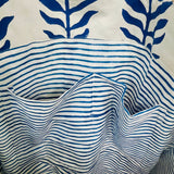Anju Jewelry - Handcrafted Canvas Bag with Block-Printed Seaside Serenity