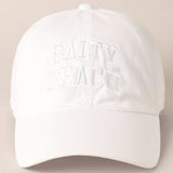 Fashion City - Salty Beach Text Embroidery Baseball Cap