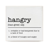 - Hangry Definition Decorative Wooden Block