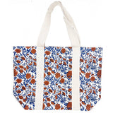 Anju Jewelry - Handcrafted Canvas Bag with Block-Printed Marigold Wonders