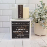 Legrify Inspired Luxury Candles & Home Fragrance - Bamboo Coconut Lime Classic Glass 2 Wick Soy Candle