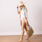 Sunshine Tienda - Pink Flower Alex Cover-Up