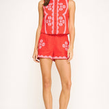 Strut & Bolt - Contrast Embroidery Vest Top
