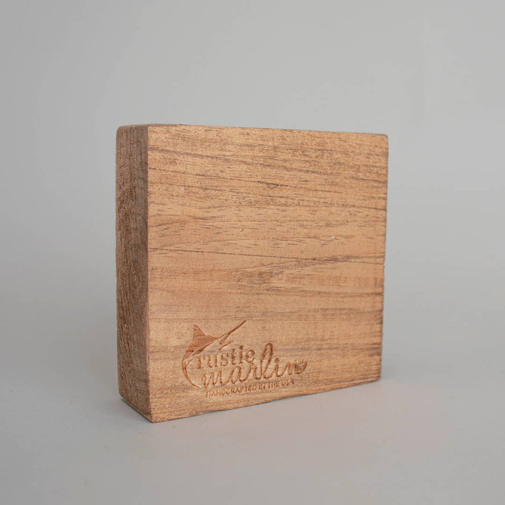 Rustic Marlin - Framily Definition Decorative Wooden Block