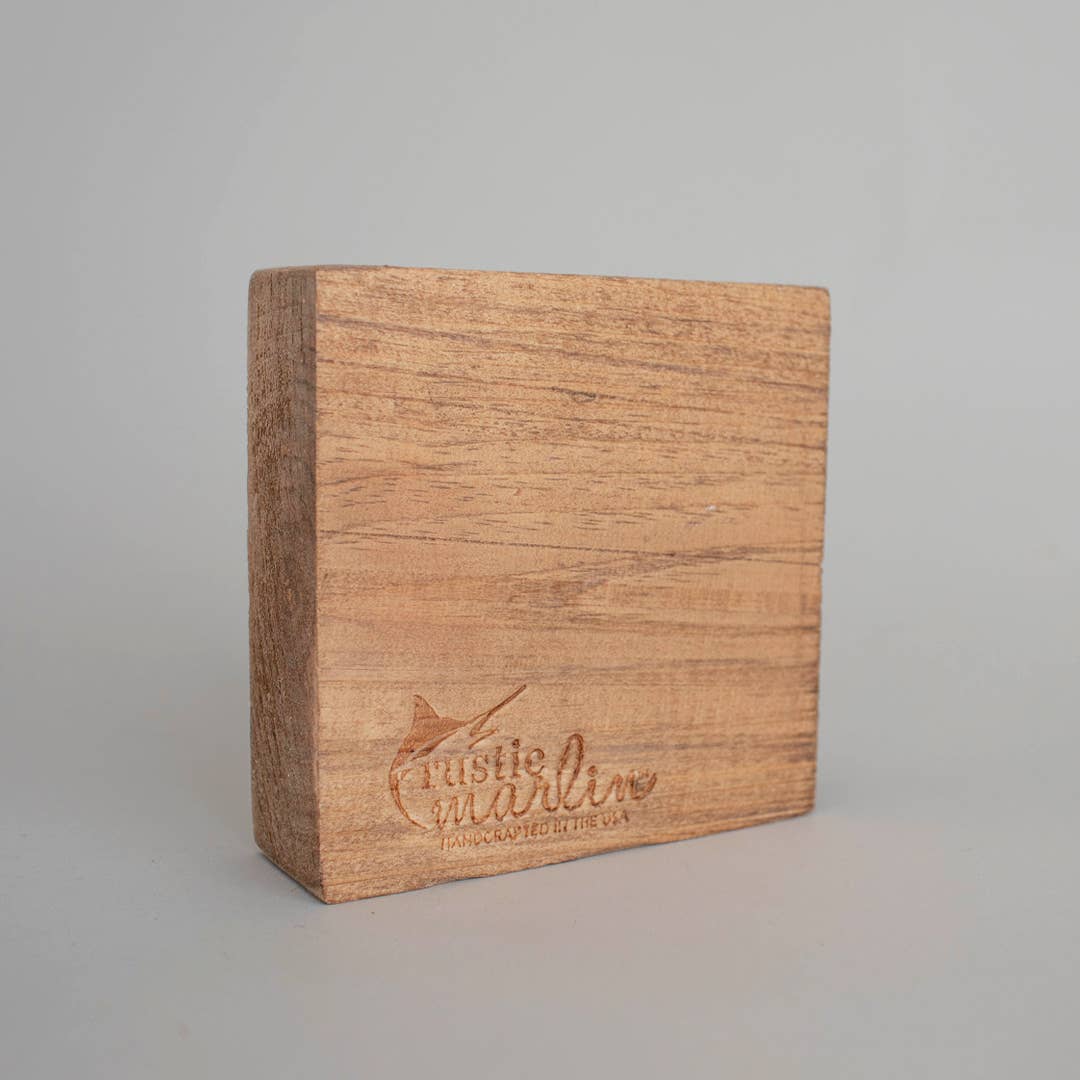 Rustic Marlin - Framily Definition Decorative Wooden Block