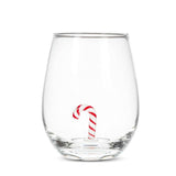 Abbott - Candy Cane Icon Stemless Wine Glass-4.5"H(20oz)