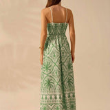 Rosa Clothing - Cascais Bohemia Tropical palm strappy sundress