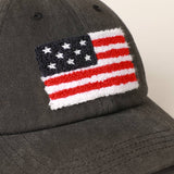 Fashion City - American Flag Chenille Patch Baseball Cap