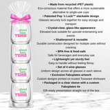 Fabuplates - Mahjong Stemless 4 ct Set Wine Glasses "It's About Bam Time"