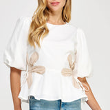 Strut & Bolt - Flower Color-Block Poplin Top