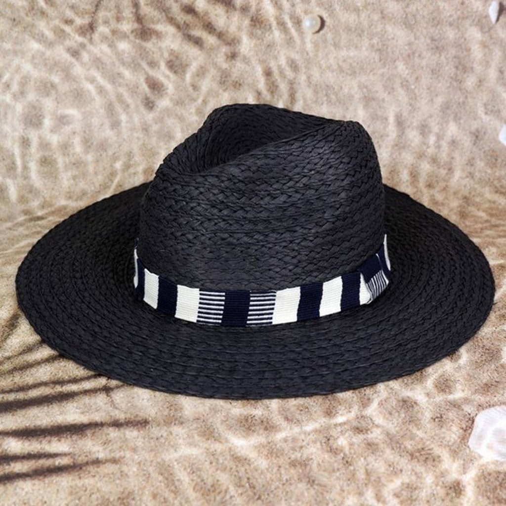 3AM BY H&D ACCESSORIES - MULTI COLOR STRIPE BAND STRAW HAT