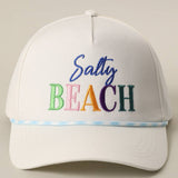 Fashion City - SALTY BEACH Embroidered Rope Trucker Hat