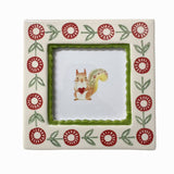 ChagoArt - Hand-painted Ceramic Photo Frame, Green Flower