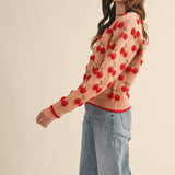 &MERCI - FUZZY CHERRY SWEATER MSW11122