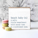 Rustic Marlin - Beach Baby Decorative Wooden Block
