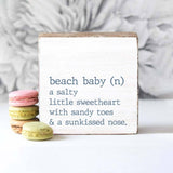 Rustic Marlin - Beach Baby Decorative Wooden Block