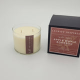 Legrify Inspired Luxury Candles & Home Fragrance - Apple Maple Bourbon Classic Glass 2 Wick Soy Candle
