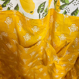 Anju Jewelry - Handcrafted Canvas Bag with Block-Printed Lemon Groves