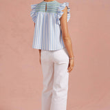 Strut & Bolt - Stripe Color Smocking Detail Top