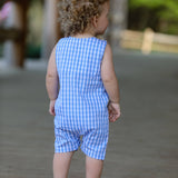 Rylee Faith Designs - 4th of july Flag Embroidery Smocking Boys Romper