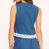 Strut & Bolt - Contrast Embroidery Vest Top