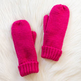 Panache Apparel Co. - Pink Cuffed Knit Mittens