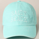 Fashion City - Salty Beach Text Embroidery Baseball Cap