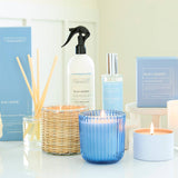 Hillhouse Naturals/Field+Fleur - Blue Seaside 1 Wick Colored Glass Candle 8oz. Ctn. 6