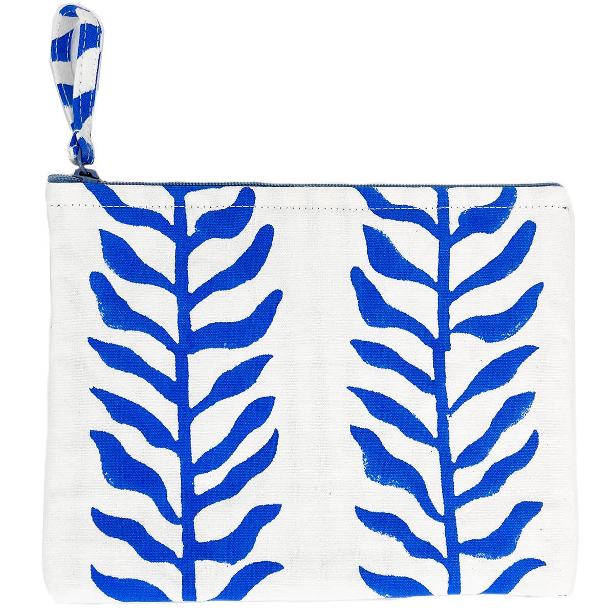 Anju Jewelry - Block-Printed Canvas Zipper Pouch
