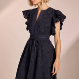 Strut & Bolt - Eyelet Cotton Lace Scallop Mini Dress