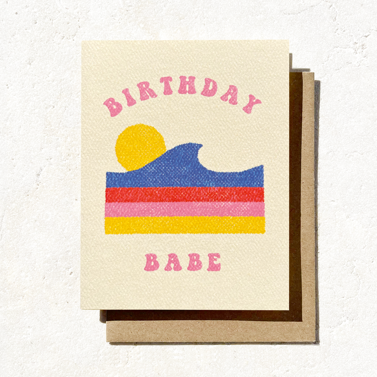 Daydream Prints - Birthday Babe Wave Card | Summer Birthday Card