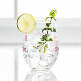 Abbott - Stemless Wine Glass with Pink Bows-4.5"H(18oz)
