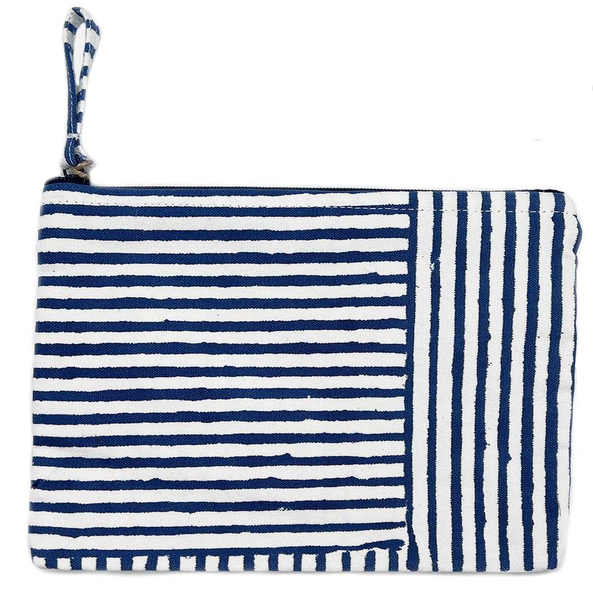 Anju Jewelry - Block-Printed Canvas Zipper Pouch
