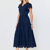 Current Air - Eyelet Embroidered Maxi Dress