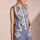 Strut & Bolt - Contrast Embroidery Vest Top