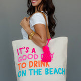 Panache Apparel Co. - Cream Drink On The Beach Tote