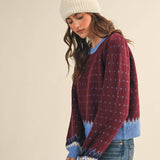 &MERCI - GEOMETRIC KNIT SWEATER MSW11118